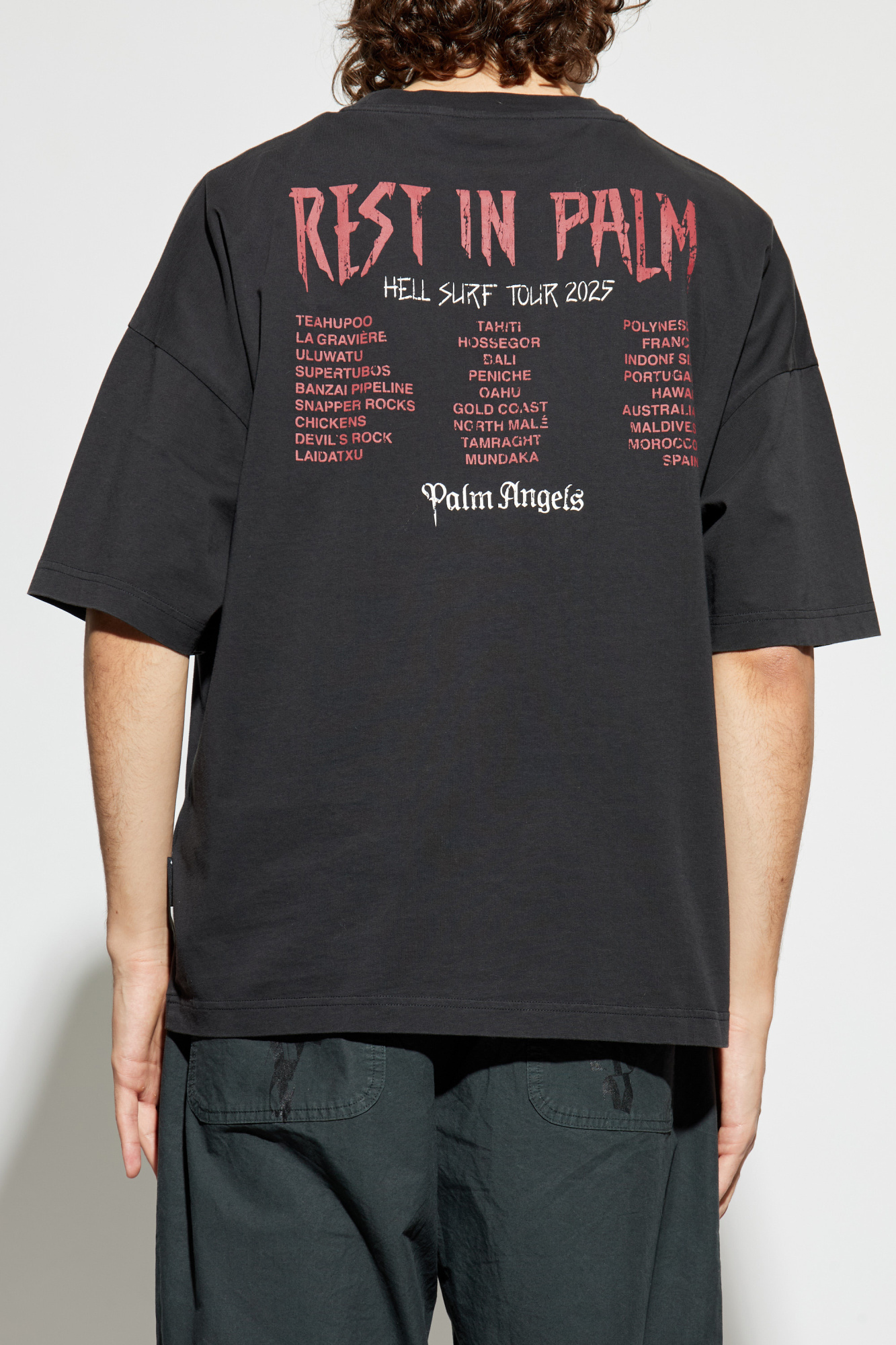 Black T-shirt with colourful print Palm Angels - Vitkac Italy